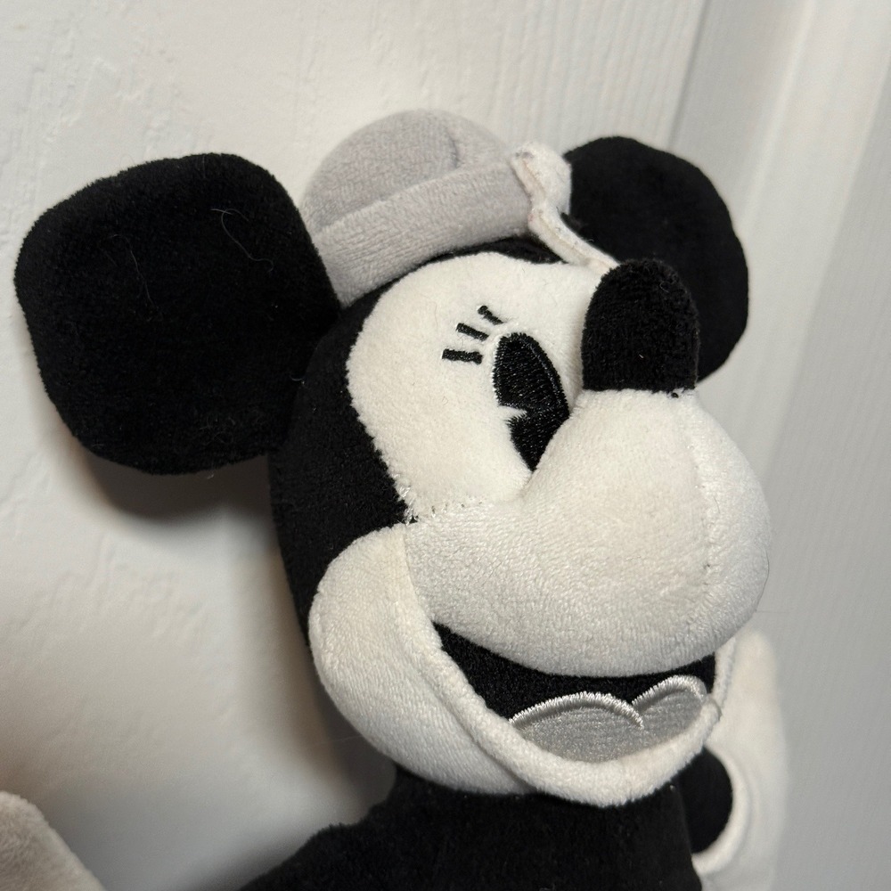 Disney Parks Minnie Mouse Plush Toy 9" Authentic Black White and Gray - Picture 2 of 8